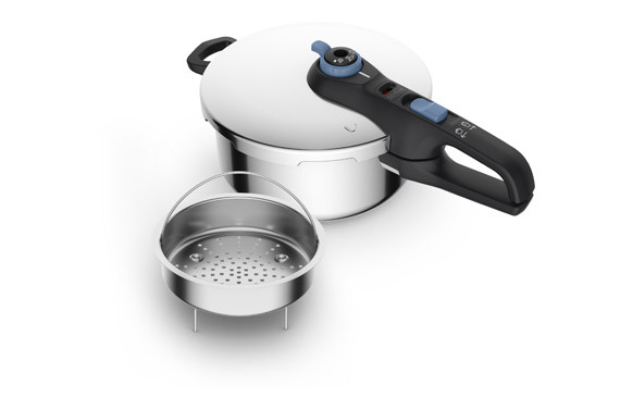 OLLA PRESION SUPER RAPIDA SECURE TRENDY 4 L - INDUCCION CON CESTILLO
