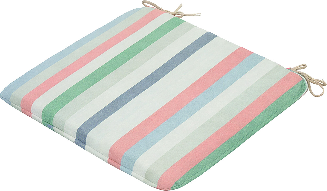 COJIN SILLA RAYAS/VERDE 42X42X4CM RIGHE SALMONE