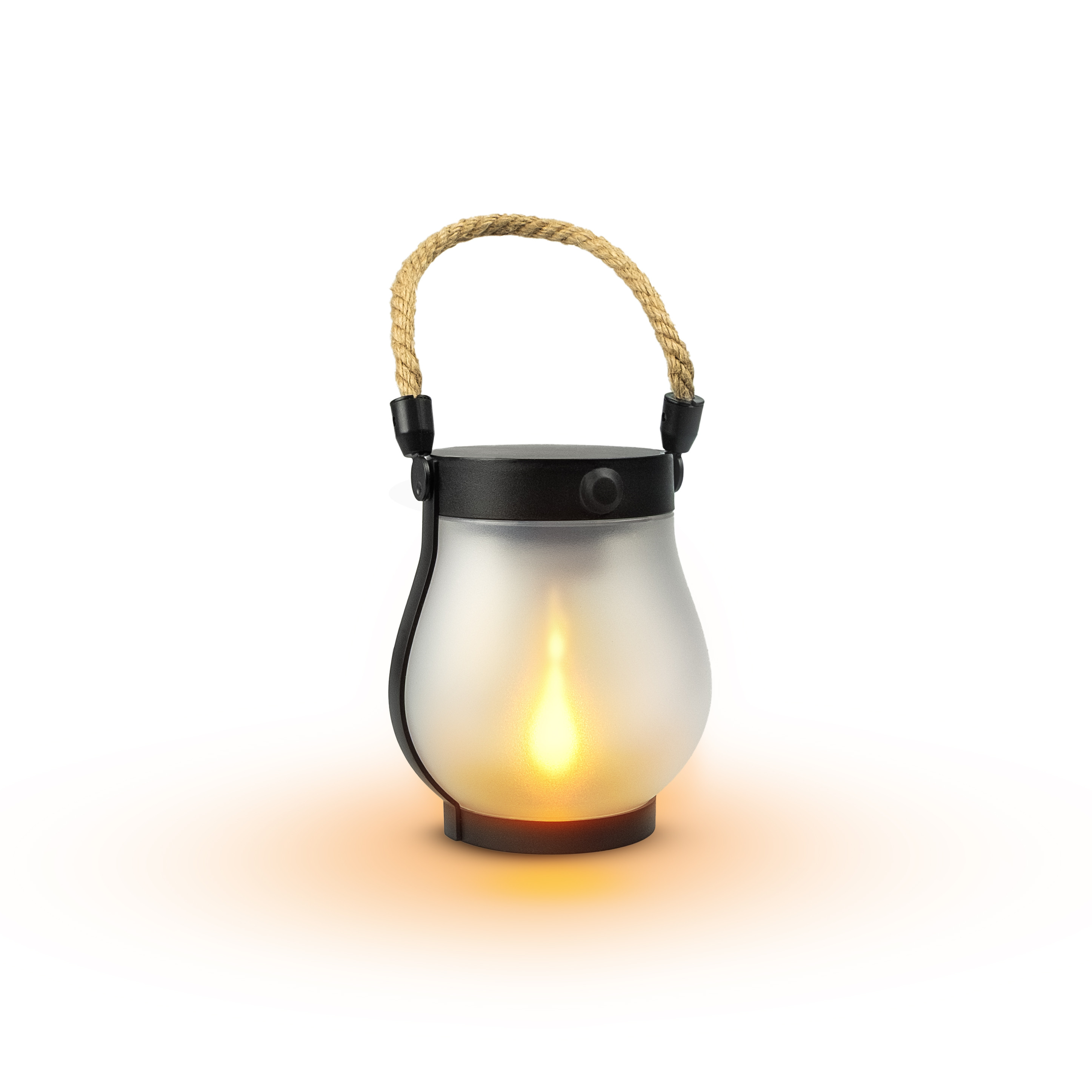 LAMPARA SOLAR LED ASTER NEGRO 16K EFECTO LLAMA