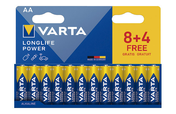 PILA ALCALINA LONG LIFE POWER LR06 AA 12 UNIDADES