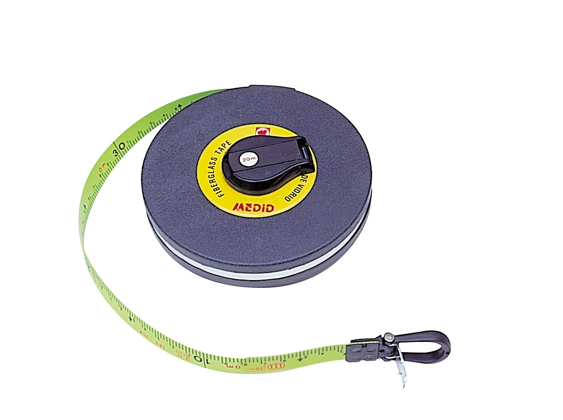CINTA METRICA CERRADA FIBRA 25M 1400 FLUORESCENTE 