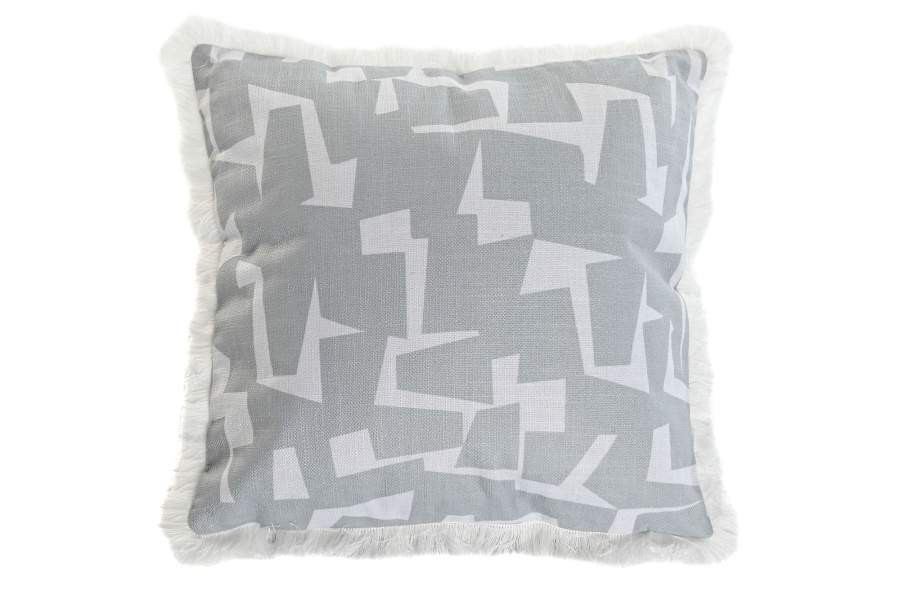 COJIN POLIESTER IMPRESO GRIS 45 X 45 CM