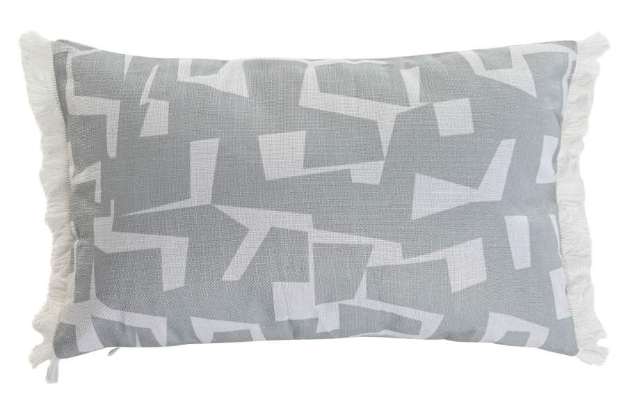 COJIN POLIESTER IMPRESO GRIS 30 X 50 CM