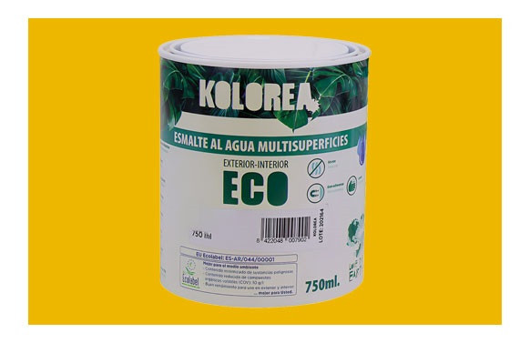 ESMALTE AL AGUA ECO SATINADO 250 ML AMARILLO REAL