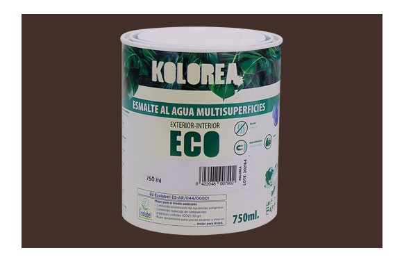 ESMALTE AL AGUA ECO SATINADO 750 ML PARDO