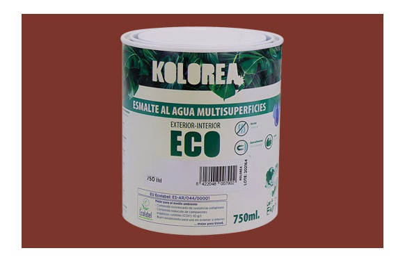 ESMALTE AL AGUA ECO SATINADO 750 ML ROJO INGLES