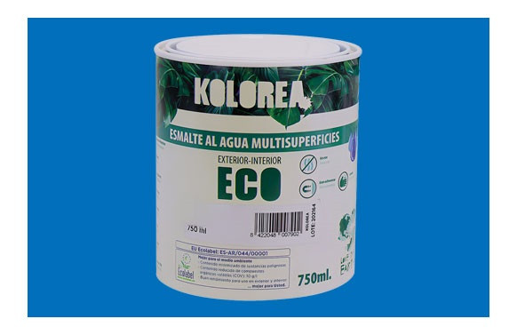 ESMALTE AL AGUA ECO SATINADO 750 ML AZUL LUMINOSO
