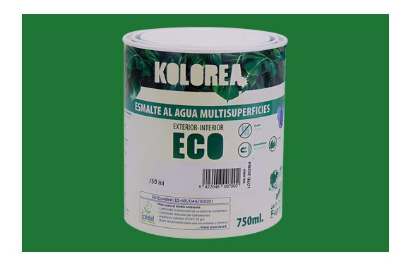 ESMALTE AL AGUA ECO SATINADO 750 ML VERDE PRIMAVERA