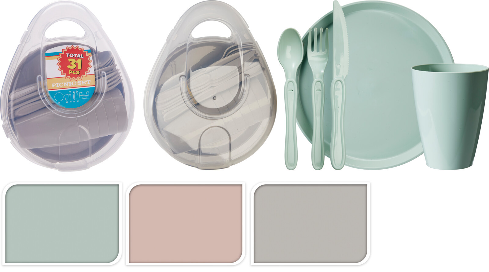 PICNIC SET 31PZAS PLASTICO SURTIDO