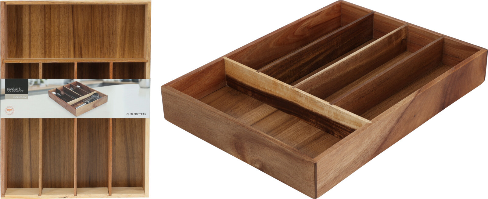 CUBERTERO ACACIA 35 X 26 X 5CM