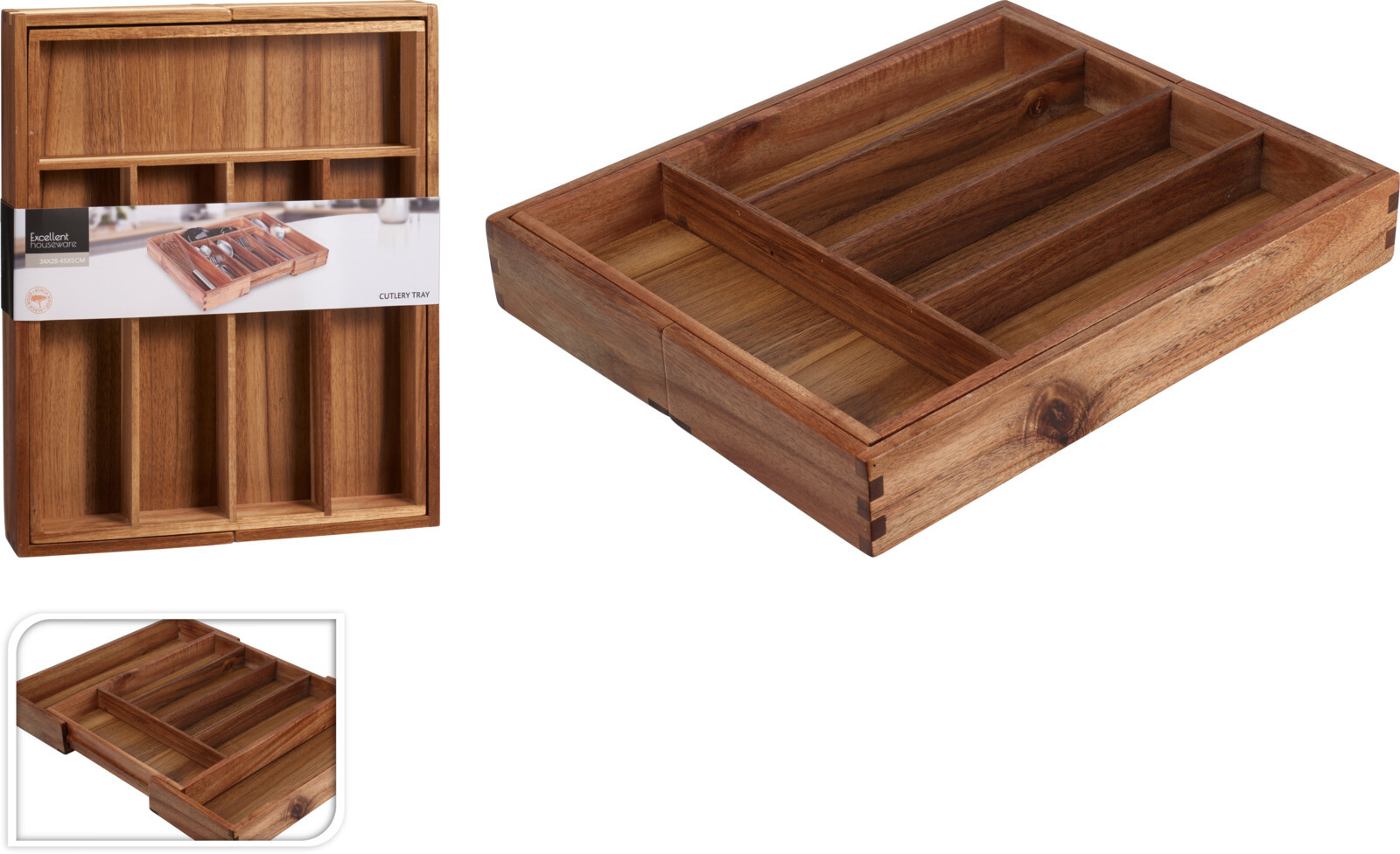 CUBERTERO EXTENSIBLE ACACIA 24 X 28 - 45 X 5CM