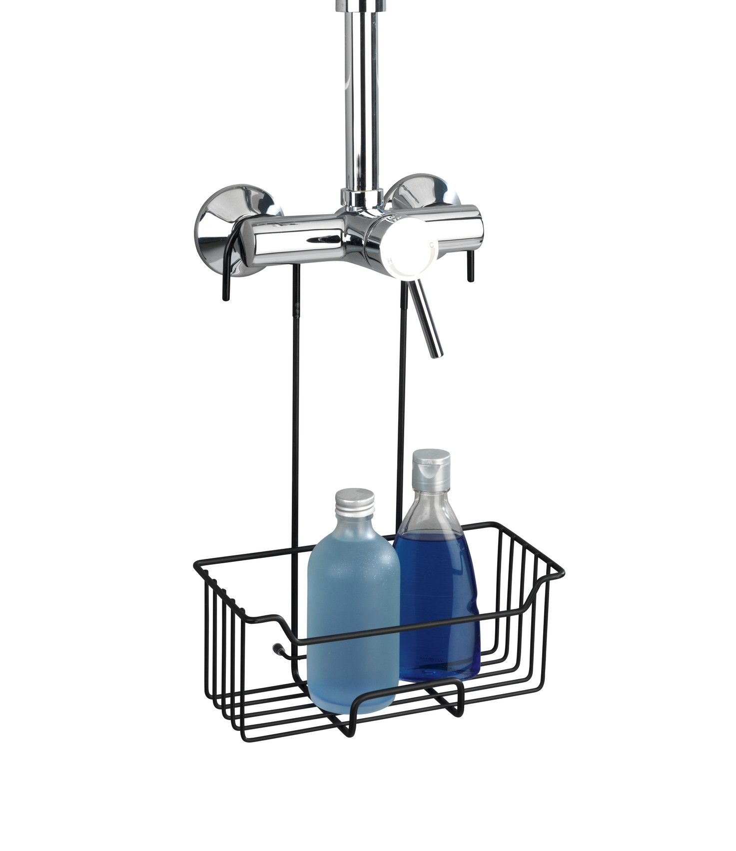 CESTO PARA LA DUCHA ACERO INOXIDABLE NEGRO SERIE MILO