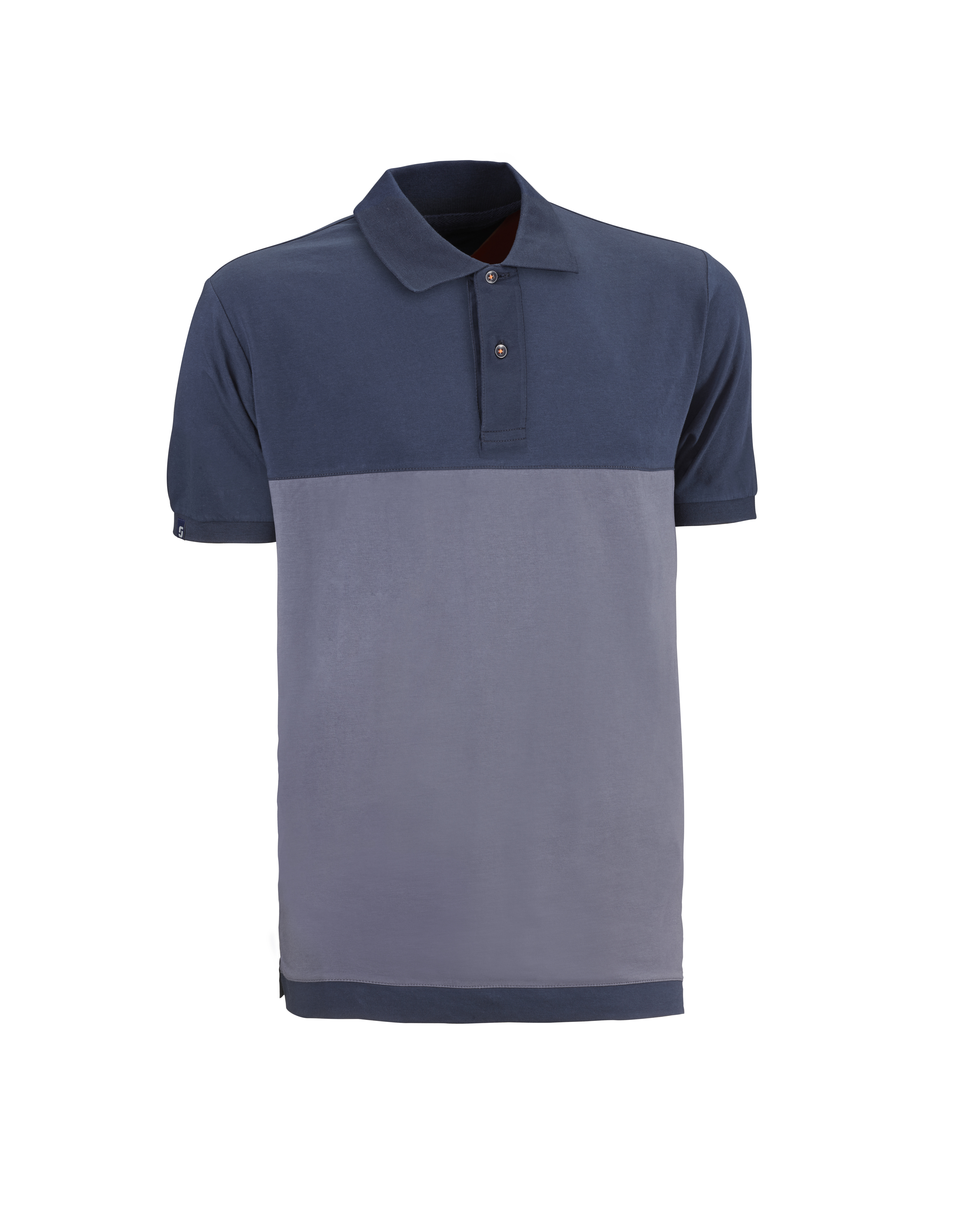 POLO ALGODON / ELASTANO FENIX GRIS / MARINO TALLA 3XL