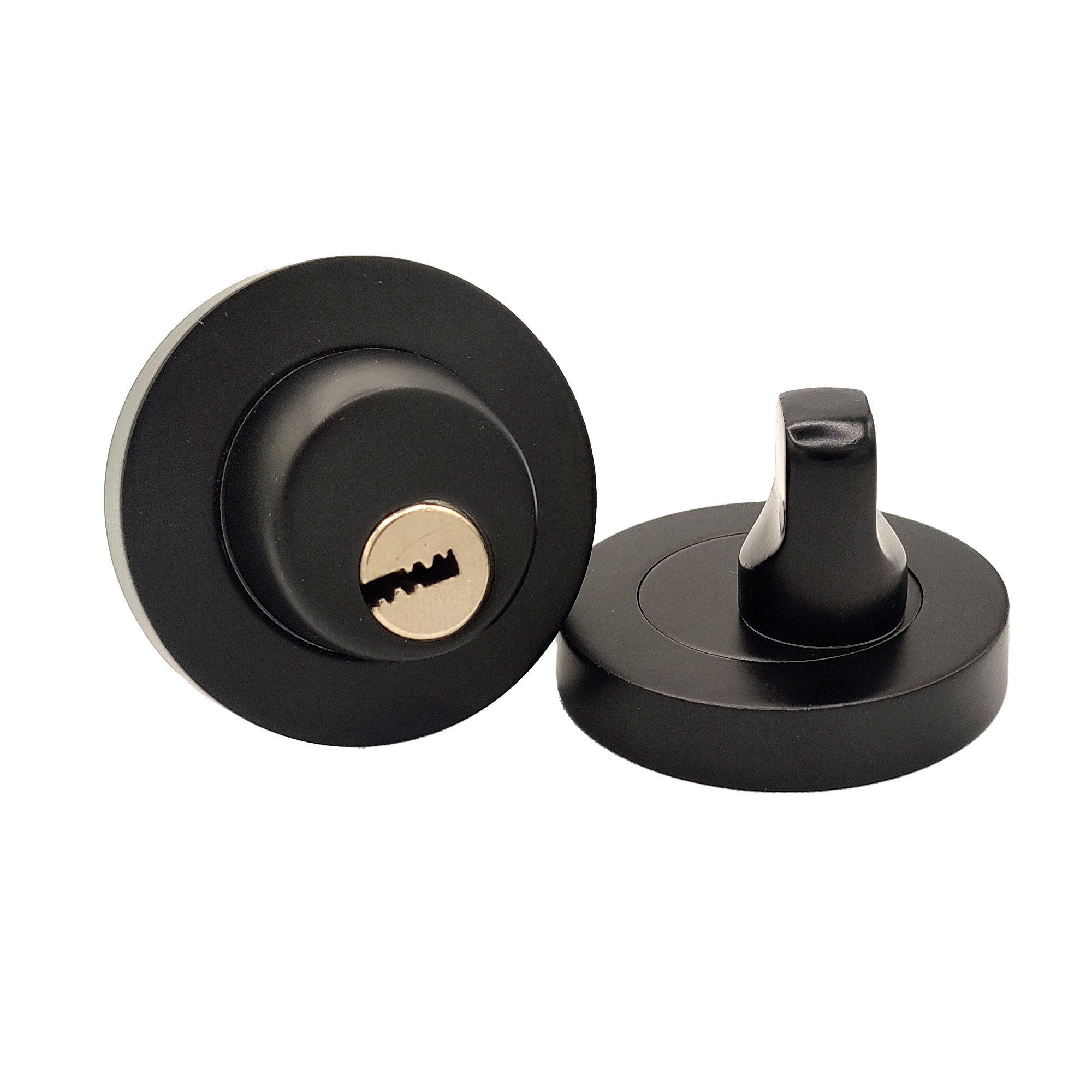 MULETILLA ROSETA CON LLAVE CANTO REDONDO 1094 50MM NEGRO