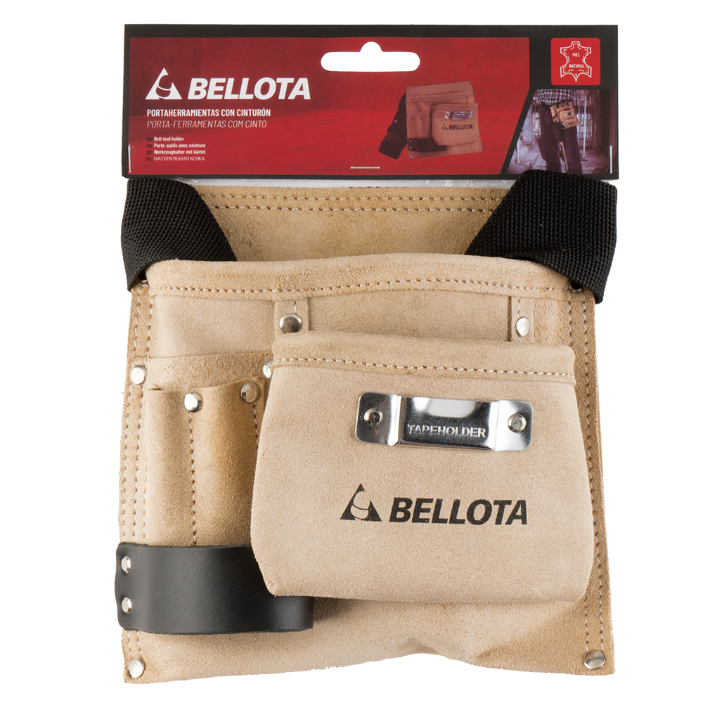 CINTURON PORTA-HERRAMIEINTAS DE PIEL 3 BOLSILLOS 