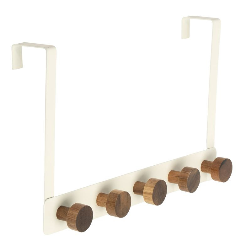 PERCHERO PUERTA 5 COLGADORES BOIS & TERRE CREMA