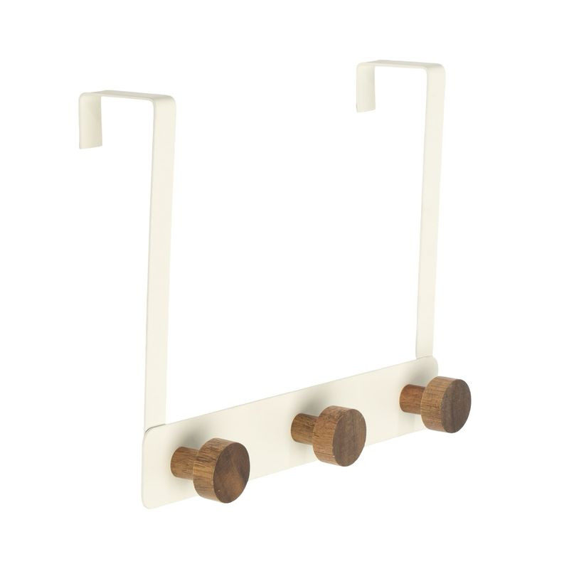 PERCHERO PUERTA 3 COLGADORES BOIS & TERRE CREMA