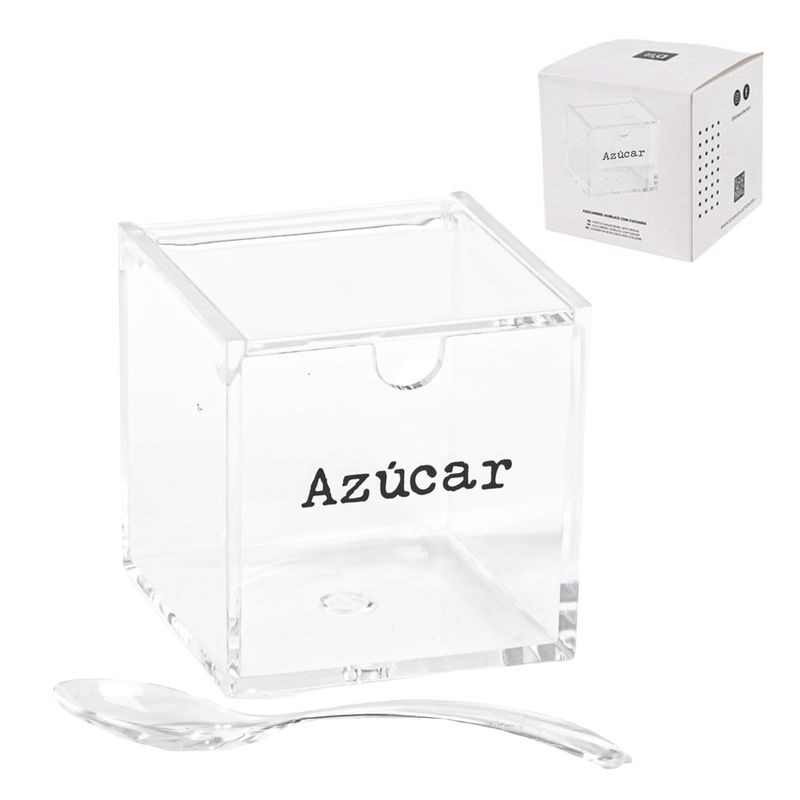 AZUCARERO ACRILICO+CUCHARA AZUCAR