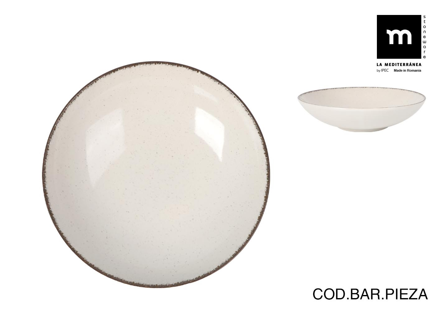PLATO STONEWARE MONACO ANLLO HONDO 21CM