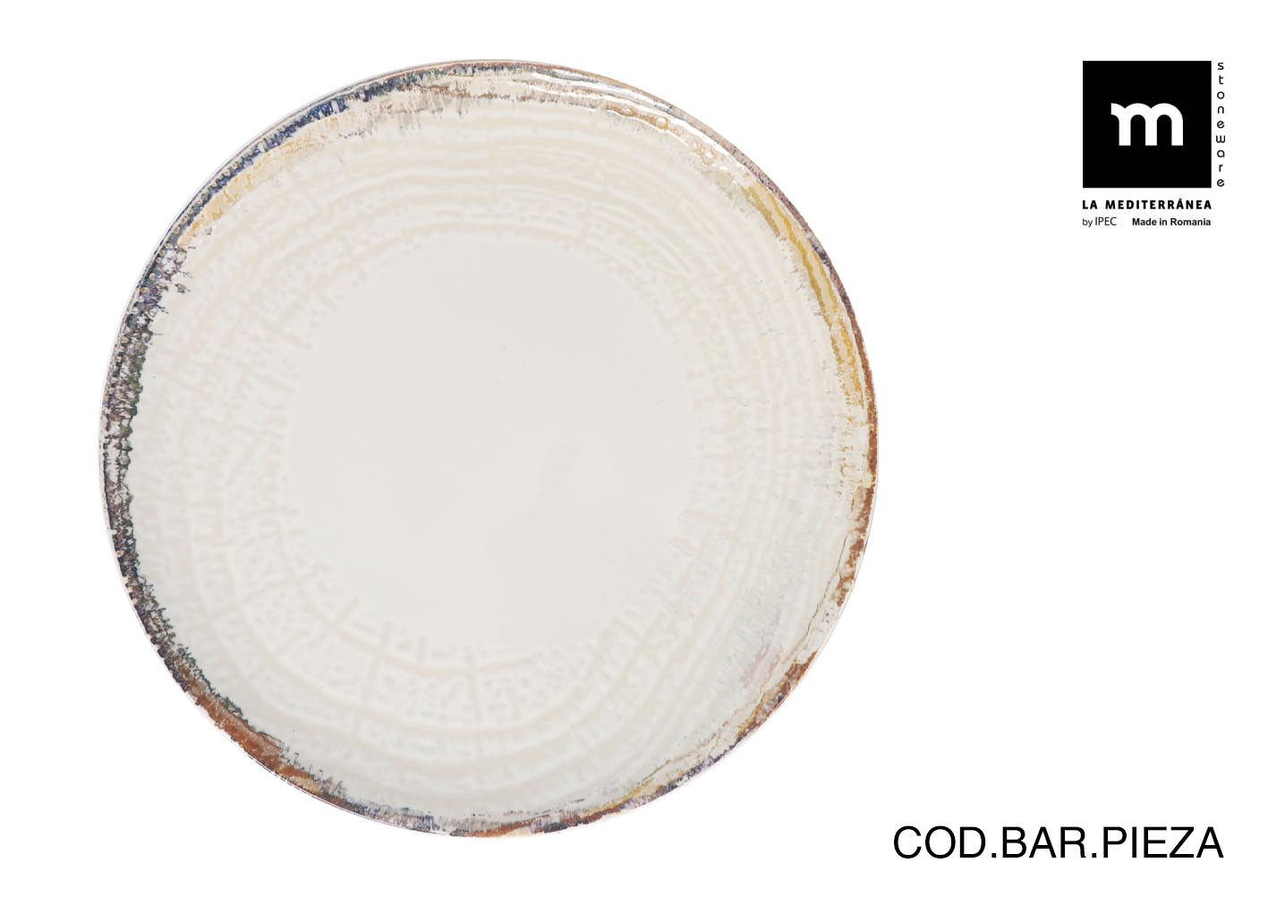 PLATO PRESENTACION STONEWARE DECORADO ALBUS 32,5CM