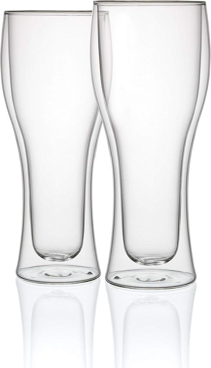 VASO BOROSILICATO DOBLE SET 2UDS 40CL CERVEZA