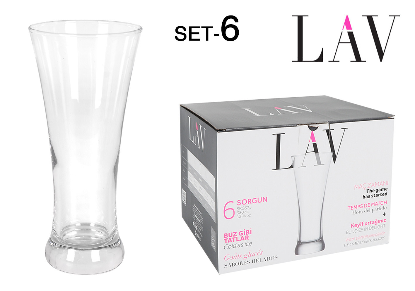 VASO PACK 6UDS SOR 38CL CERVEZA