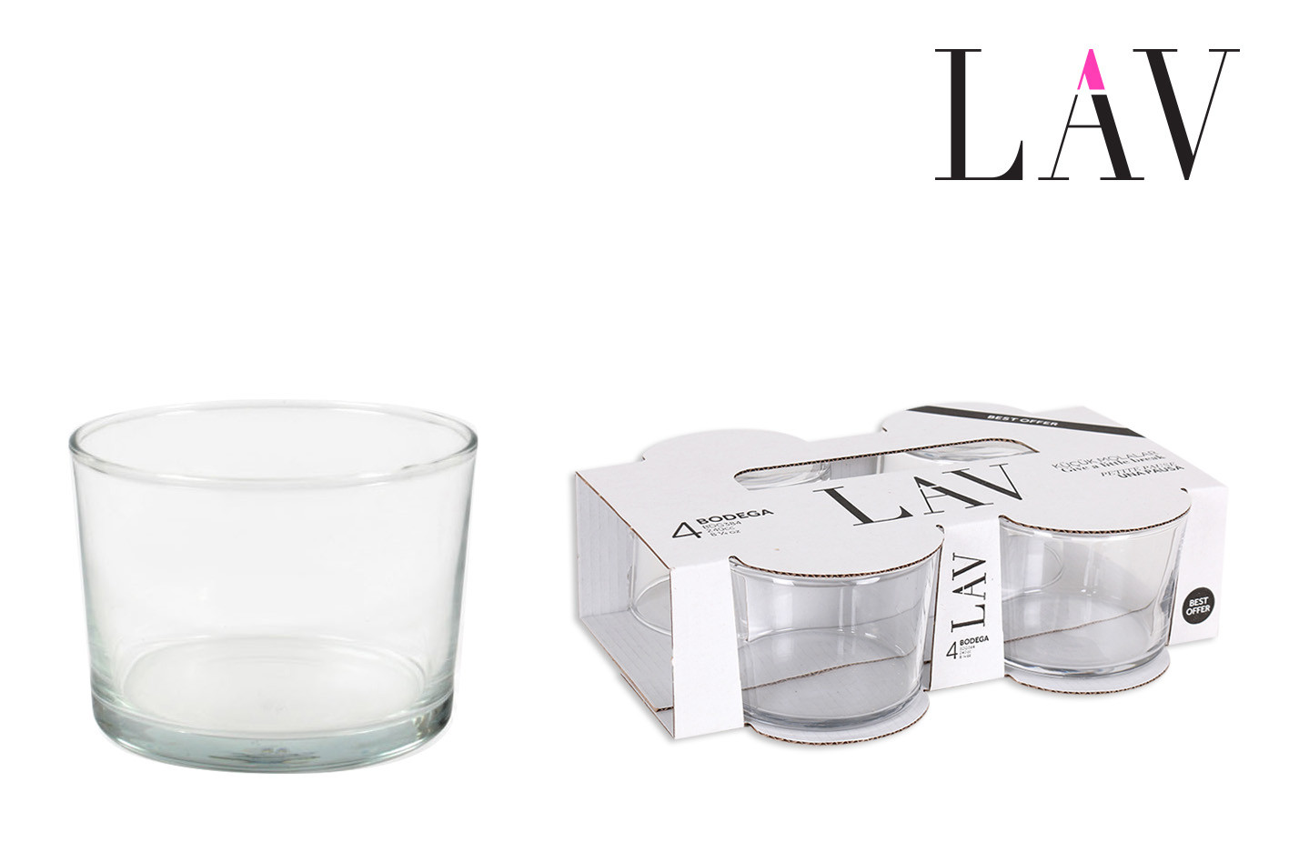 VASO BODEGA PACK 4UDS 24CL