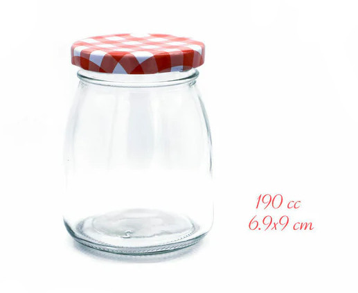 BOTE VIDRIO MULTIUSOS CON TAPA 190ML