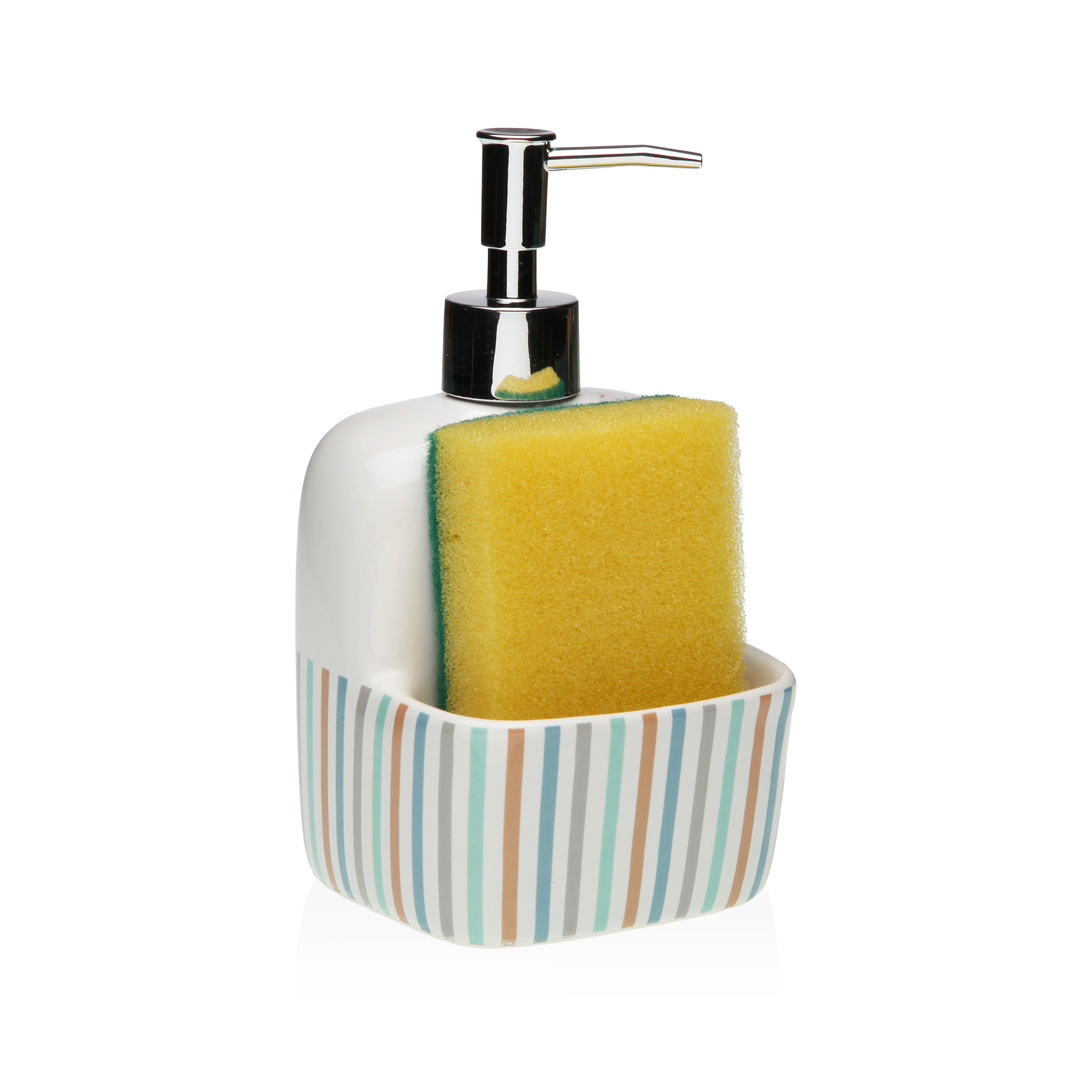 DOSIFICADOR CERAMICA RAYAS 10,5X9,4X17,8CM