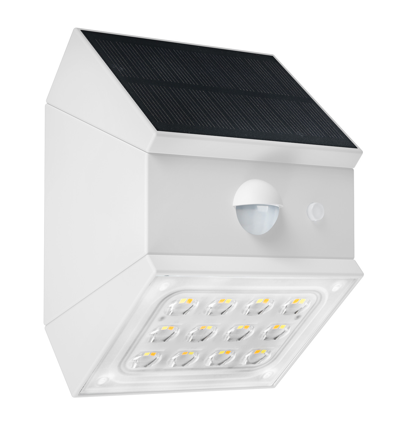 APLIQUE LED SOLAR BLANCO DETECTOR DE MOVIMIENTO CCT 230LM IP65
