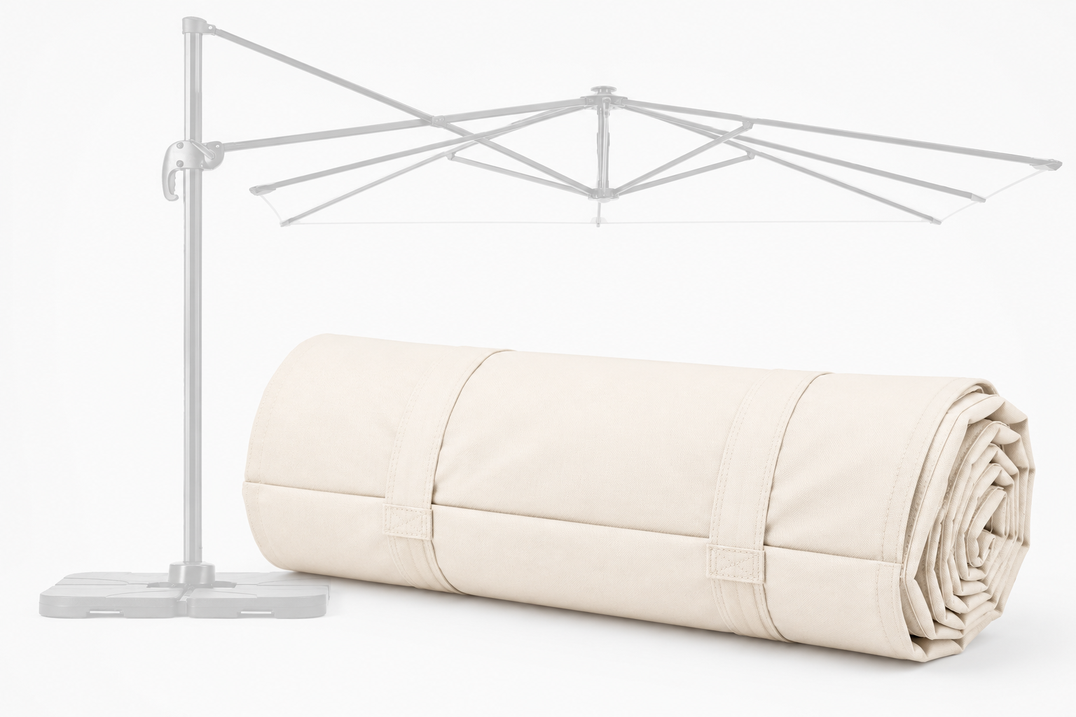 TELA RECAMBIO PARASOL EXCENTRICO PARA REF. 23004415 3X3CM BEIGE