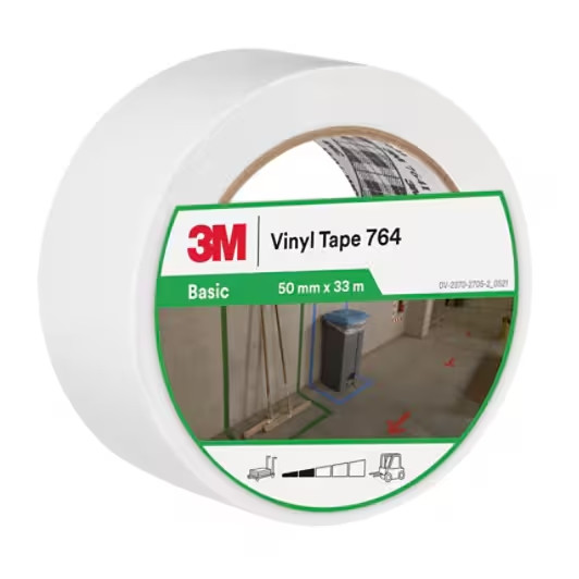 CINTA ADHESIVA VINILO 764 BLANCO 50MMX33MX 0,13MM