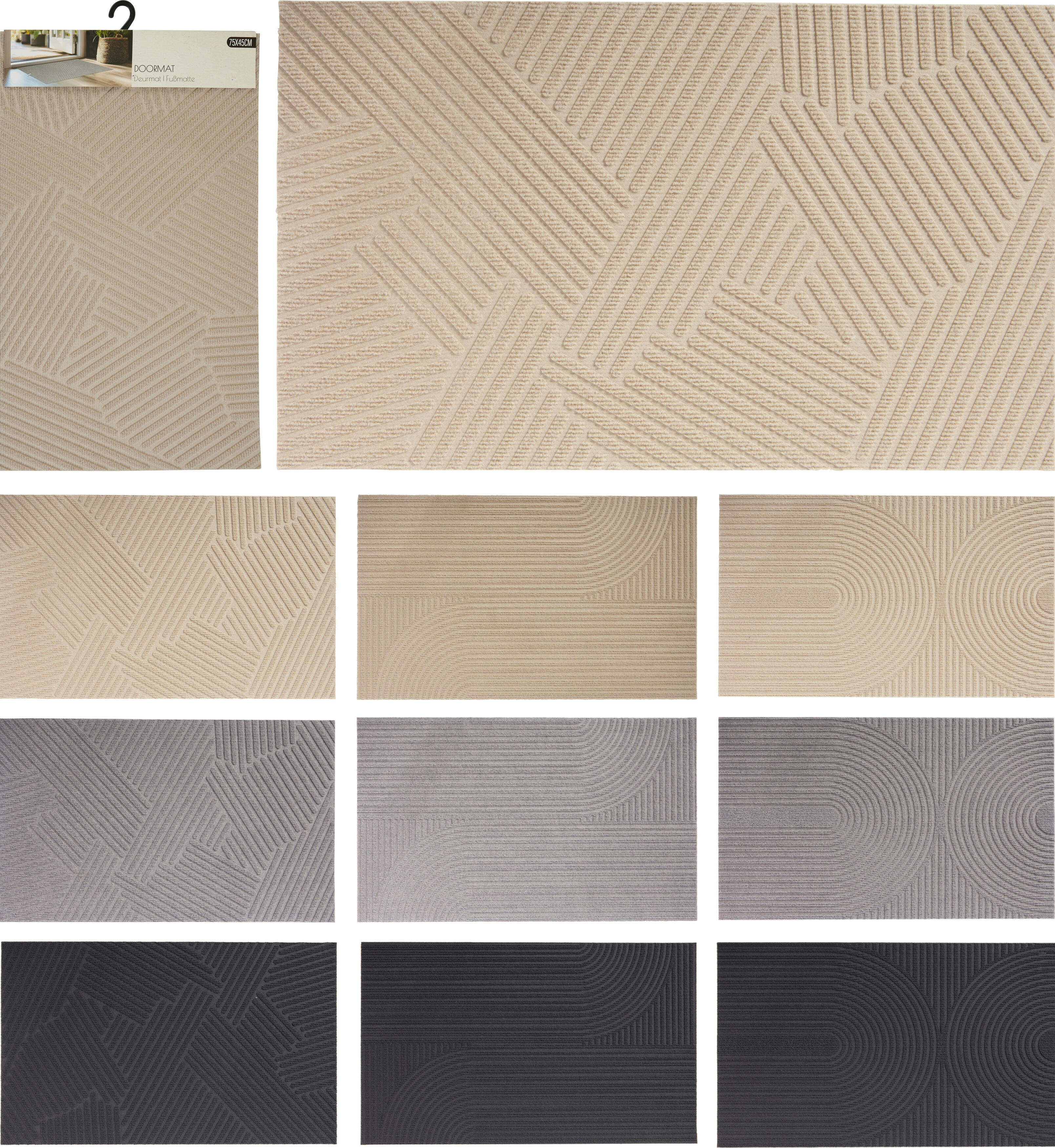 ALFOMBRA POLYESTER 75X45CM SURTIDA