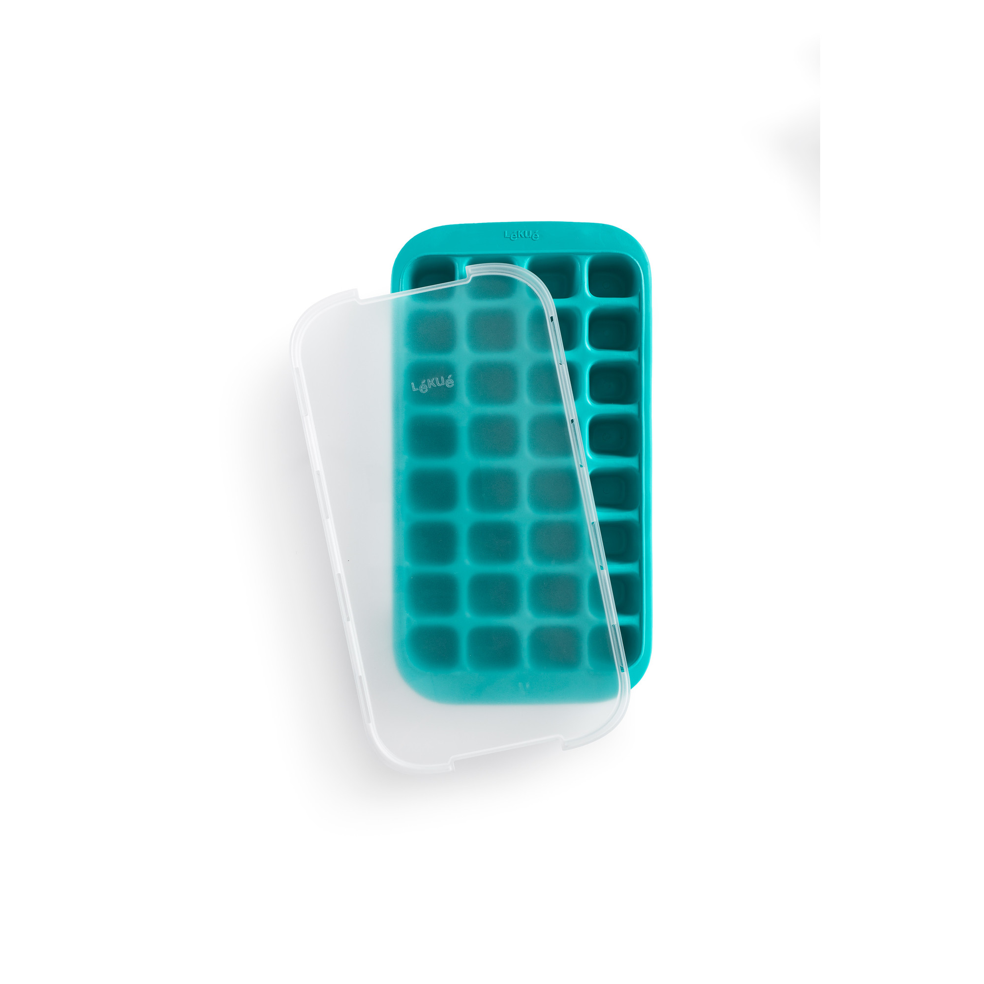 CUBITERA INDUSTRIAL CON TAPA 32 CUBITOS TURQUOISE