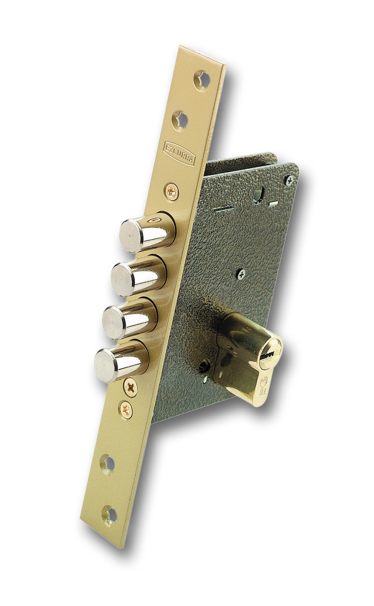 CERRADURA SEGURIDAD EMBUTIR 701B/50 DS15/70D CROMO MATE