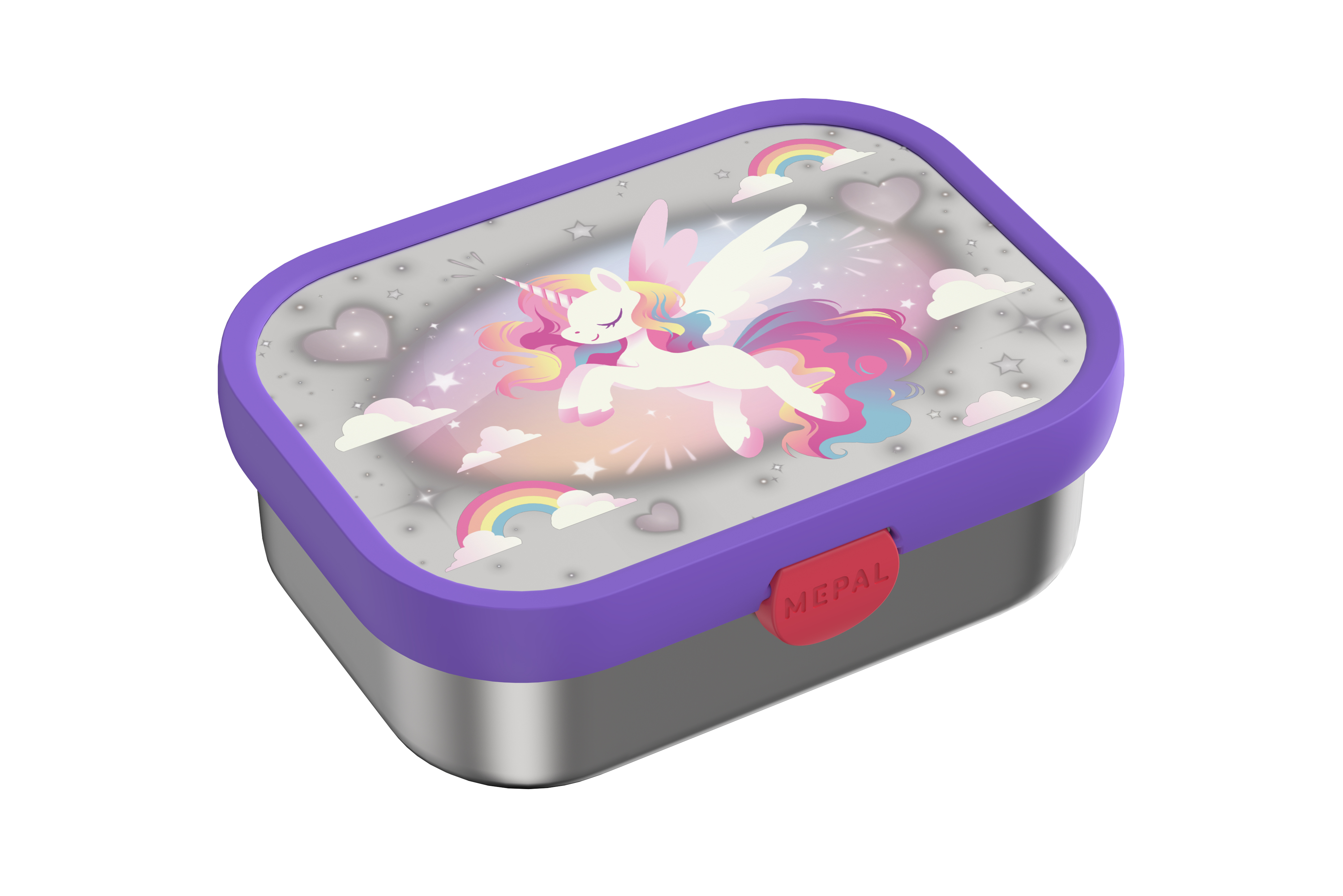 CONTENEDOR ACERO + TENEDOR CAMPUS UNICORN GLOW