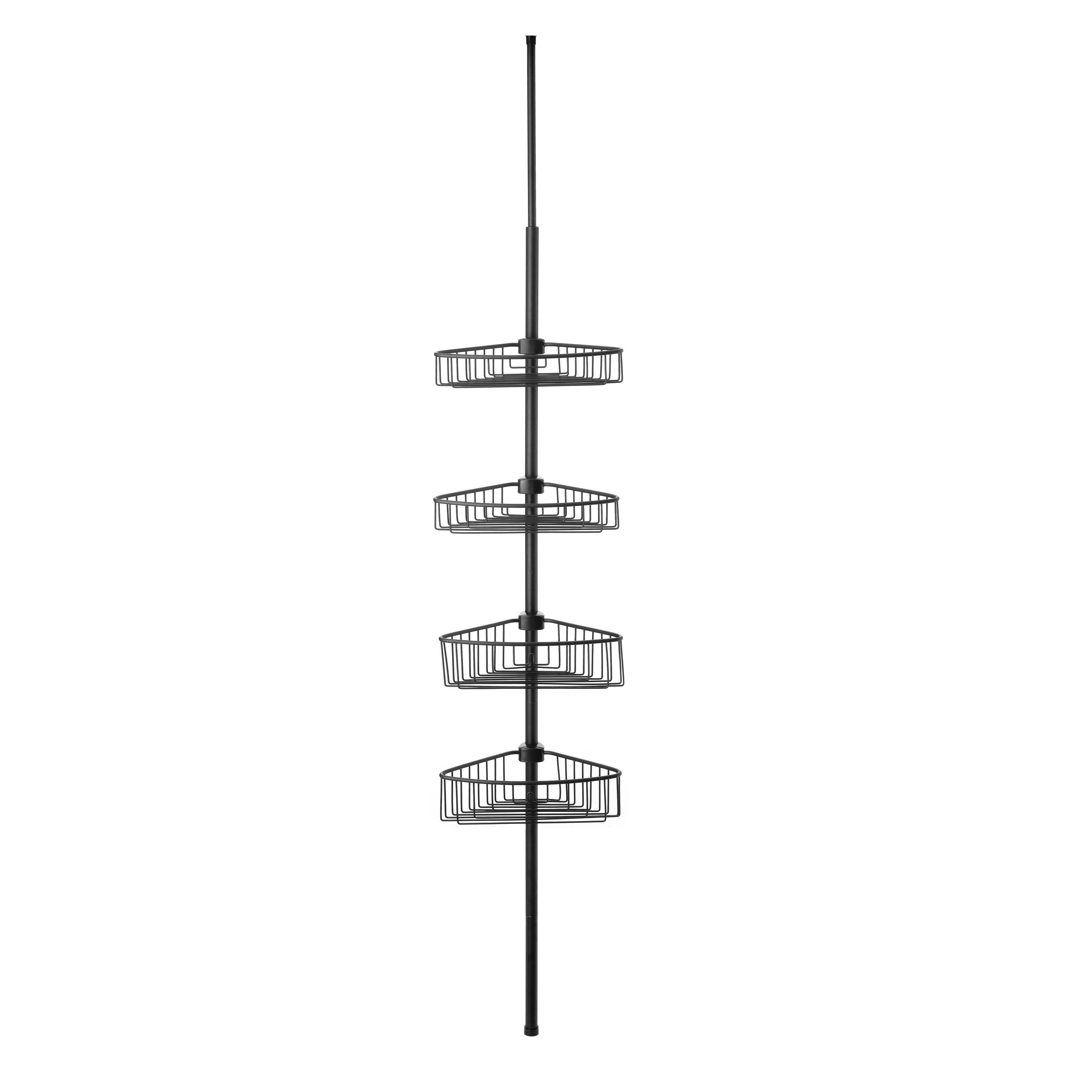 BARRA TELESCOPICA BLACK CON 4 CESTILLOS