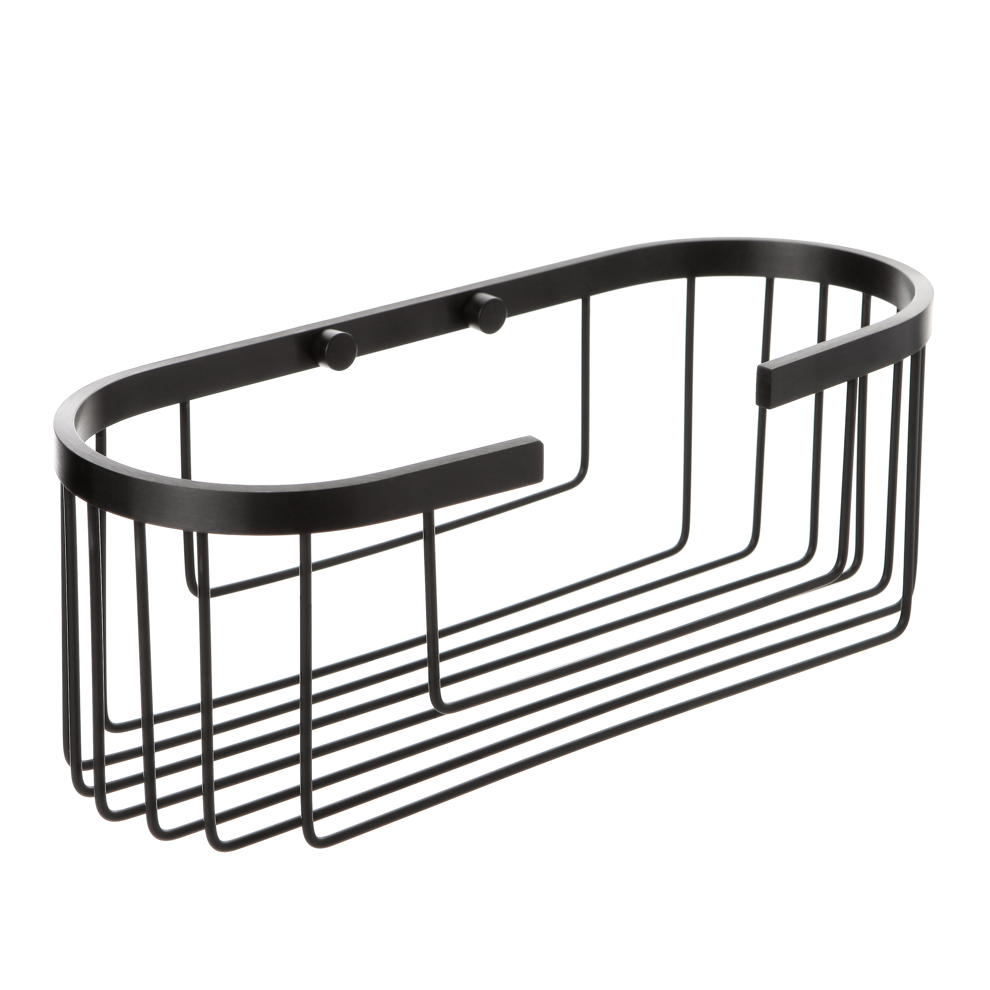 CESTILLO OVALADO ALUMINIUM BLACK 30X12X11,5 CM