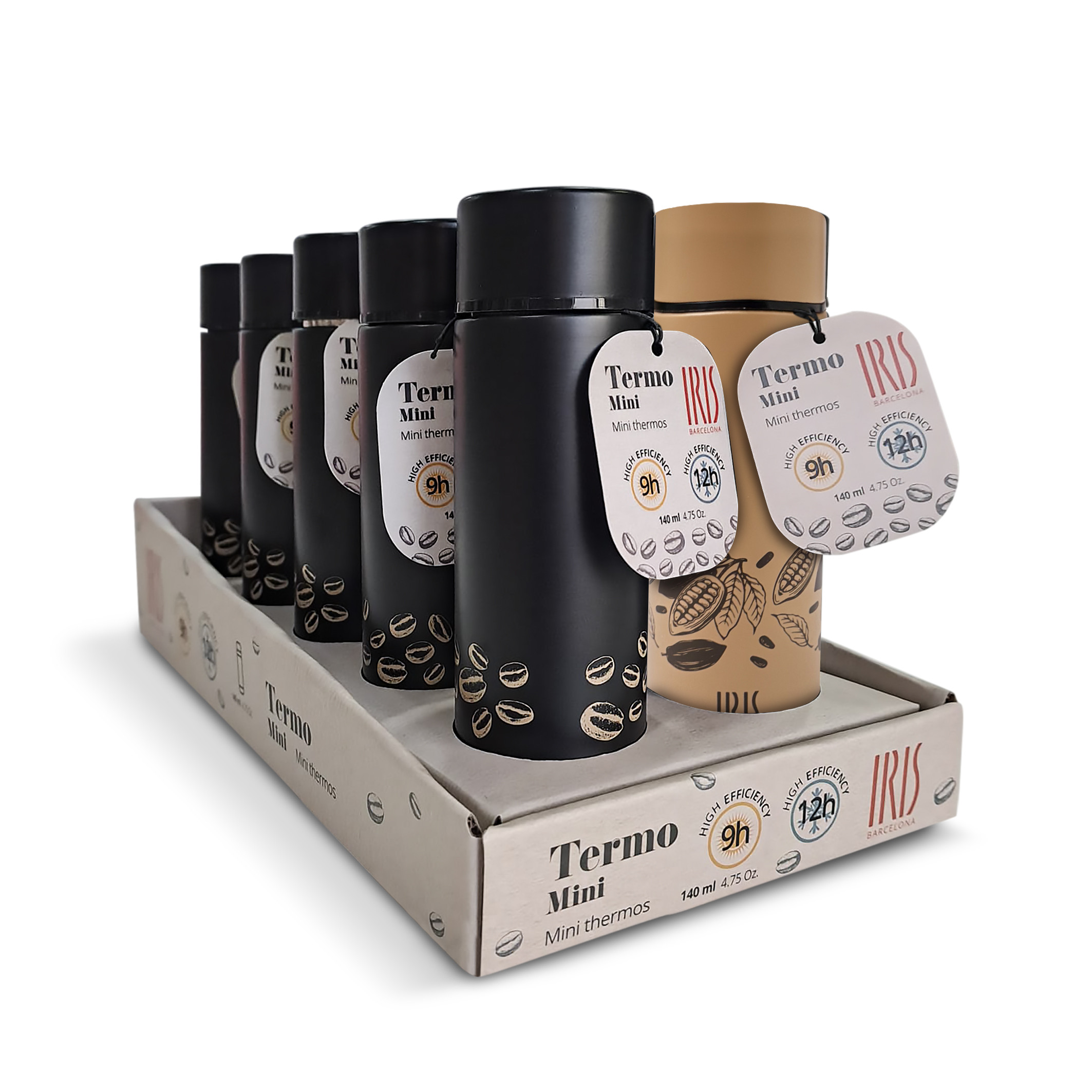 TERMO MIFI CAFE SURTIDO 140ML NEGRO/VISON