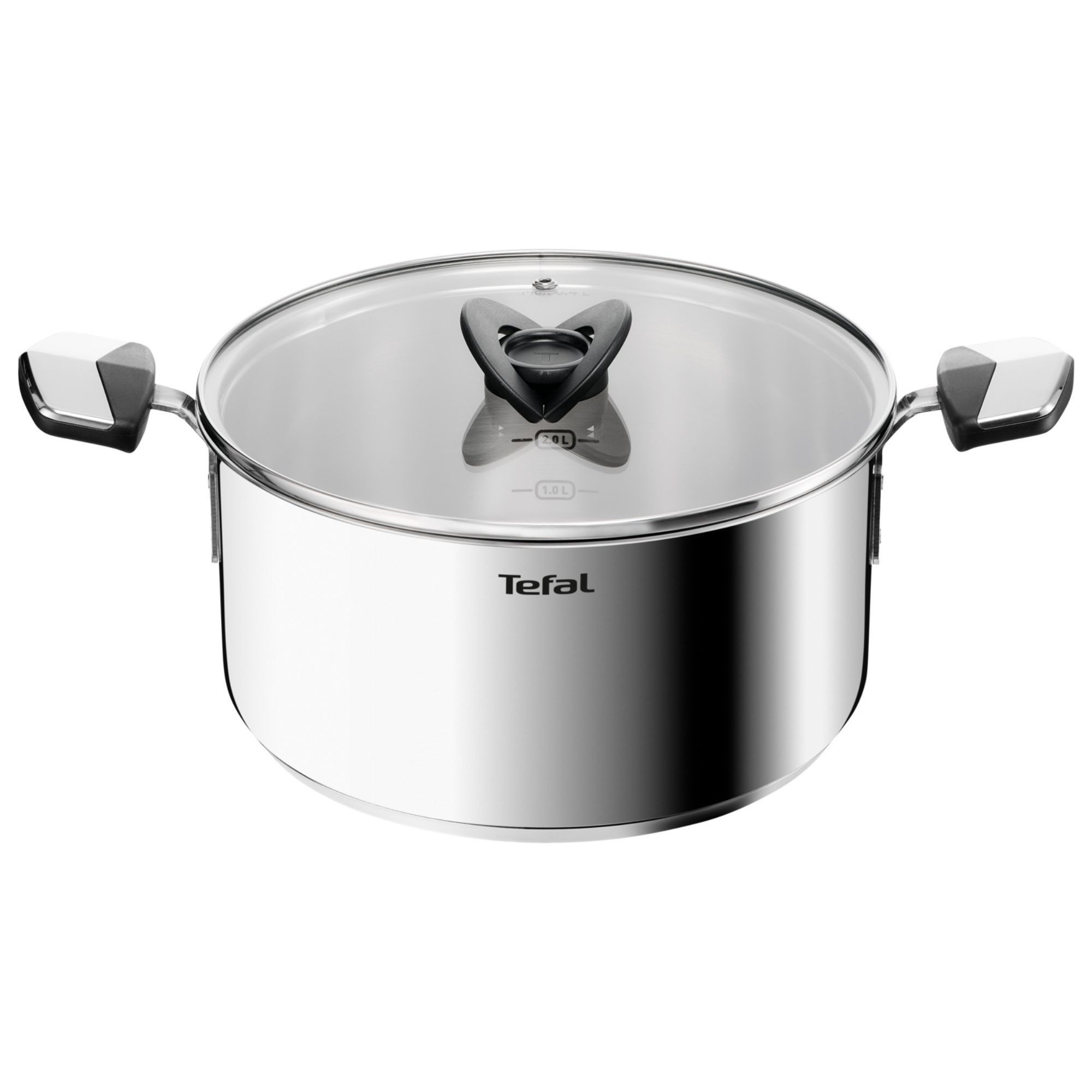 OLLA INOX INDUCCION TAPA CRISTAL EMOTION Ø24CM