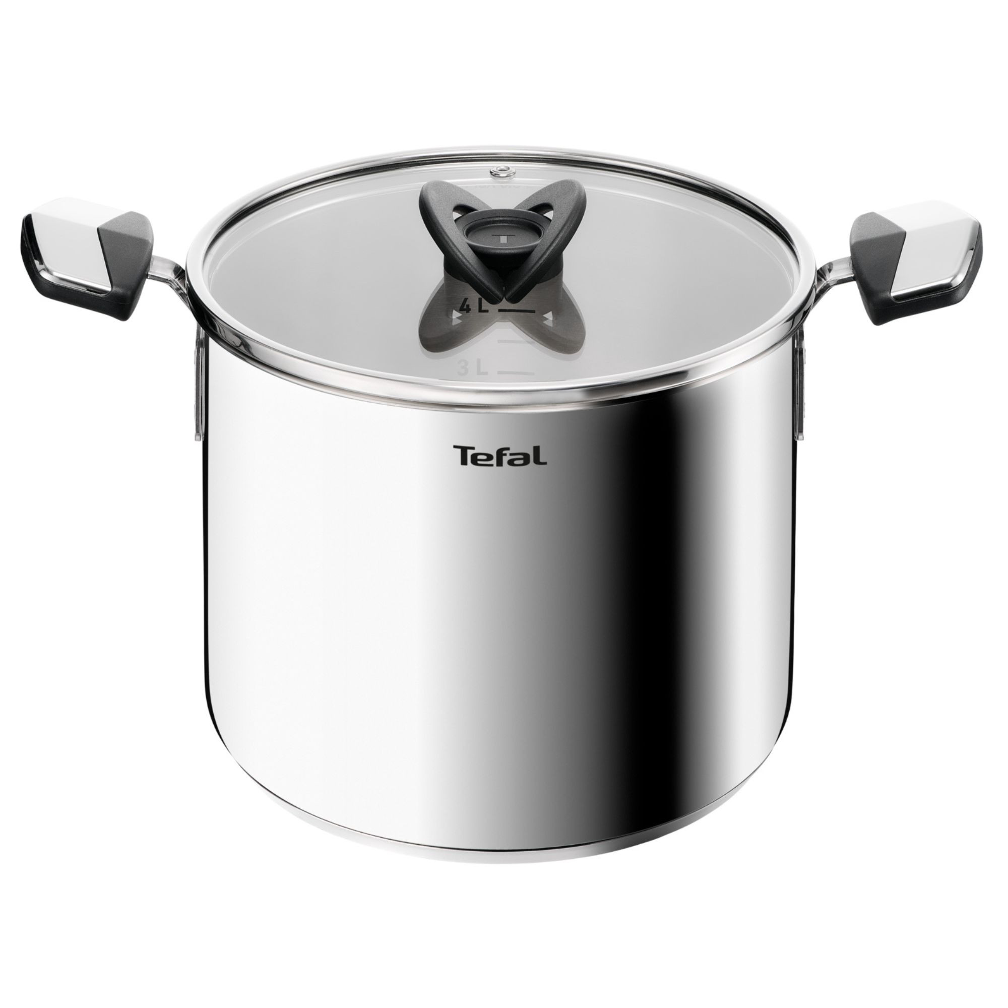 OLLA ALTA INOX INDUCCION TAPA CRISTAL EMOTION Ø22CM