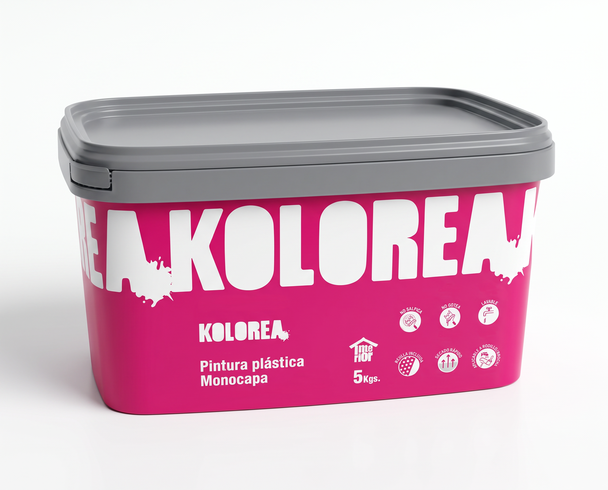 PINTURA PLASTICA INTERIOR MONOCAPA MATE 5 KG BLANCO