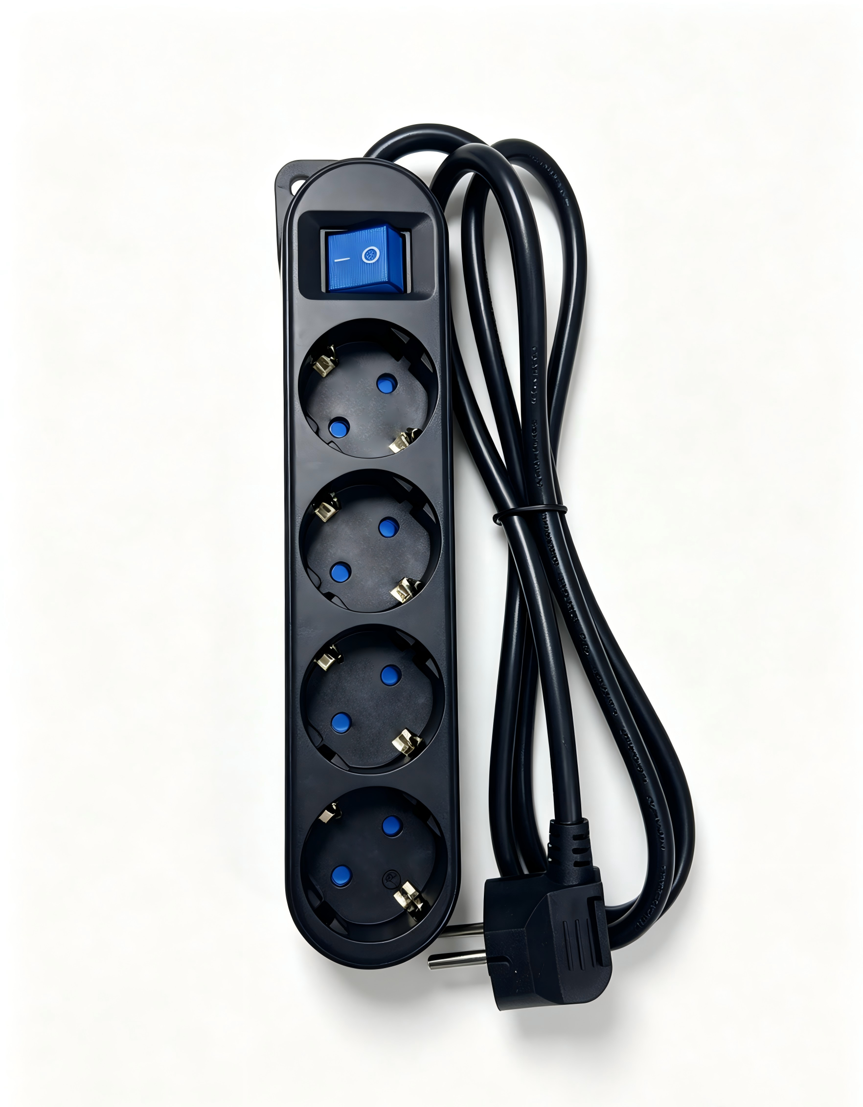 BASE MULTIPLE CON INTERRUPTOR NEGRO 4 TOMAS 3MT
