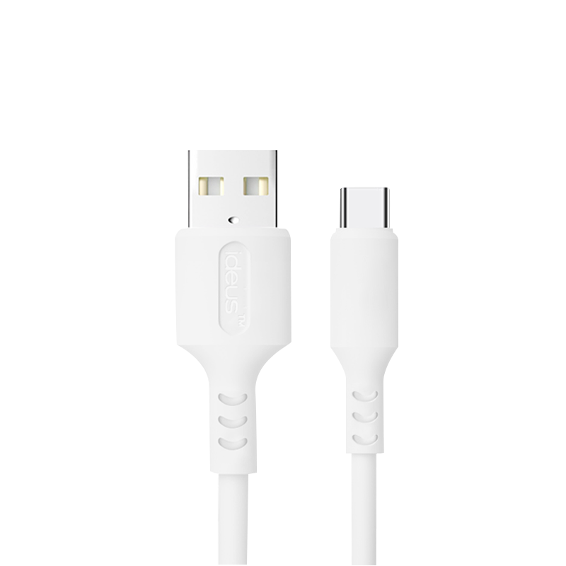 CABLE CONEXION USB TIPO C 2.0 SILICONA 60W 1,2M BLANCO