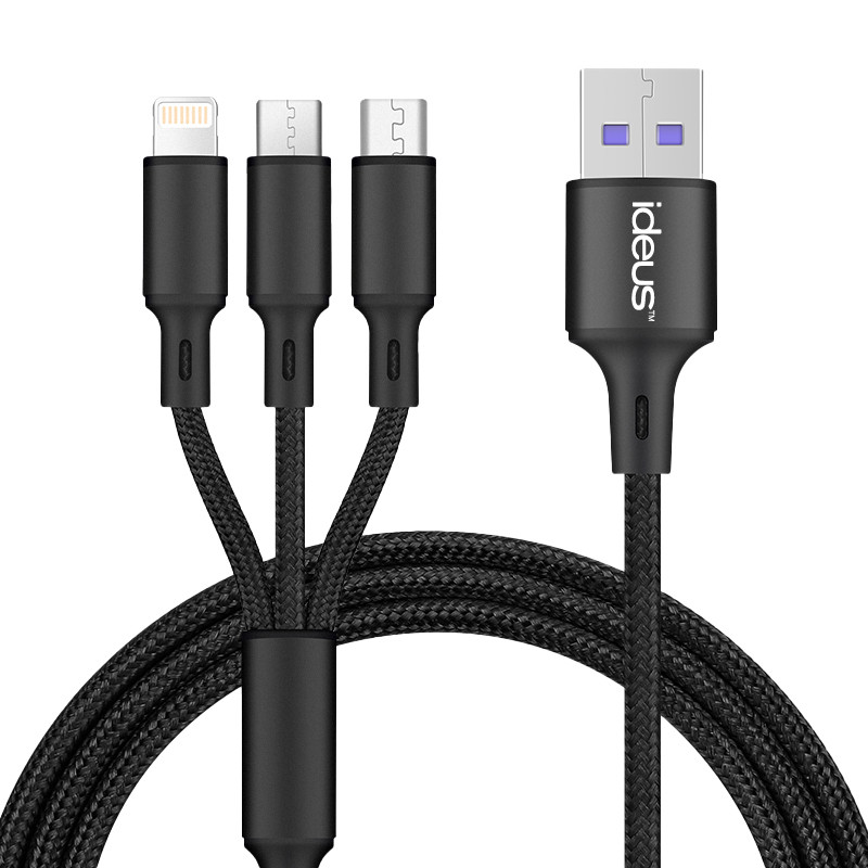 CARGADOR USB+MECHERO USB +CABLE 3 EN 1 2,1AMP