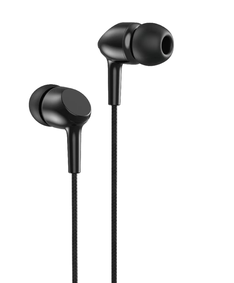 AURICULARES MANOS LIBRES CON CABLE PLANO UNIVERSAL JACK 3,5 NEGRO