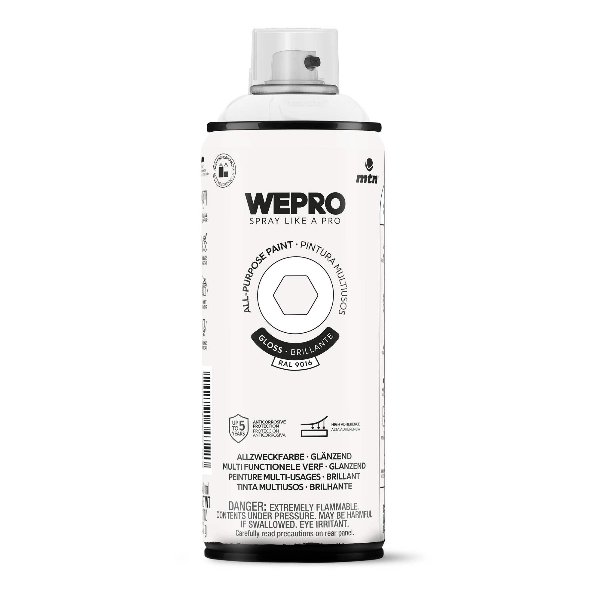 PINTURA SRAY MTN WEPRO SOLVENT BRILLANTE 400 ML BLANCO IGLU