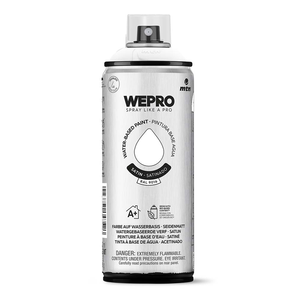 PINTURA SRAY MTN WEPRO SOLVENT SATINADO 400 ML BLANCO IGLU