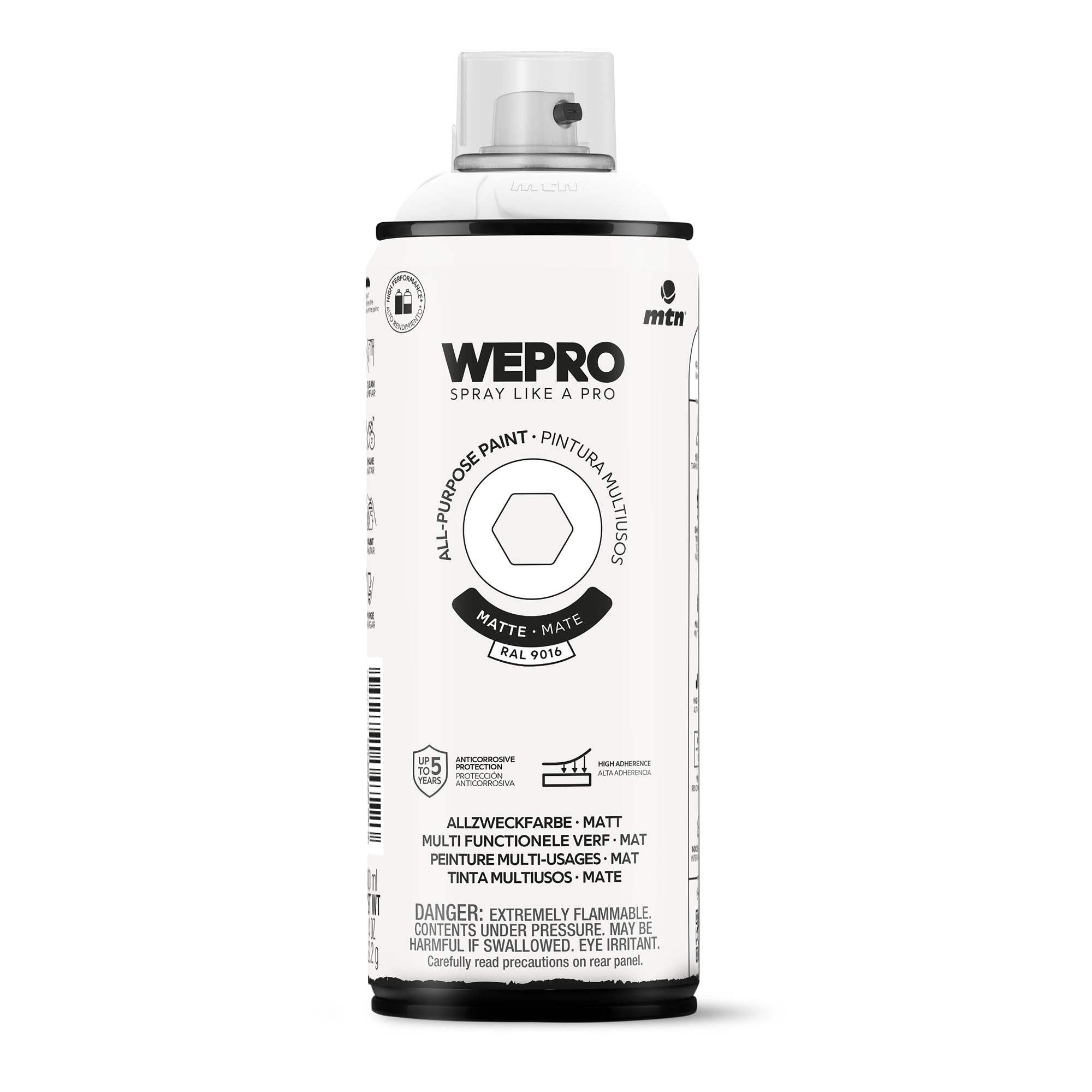 PINTURA SRAY MTN WEPRO SOLVENT MATE 400 ML BLANCO IGLU