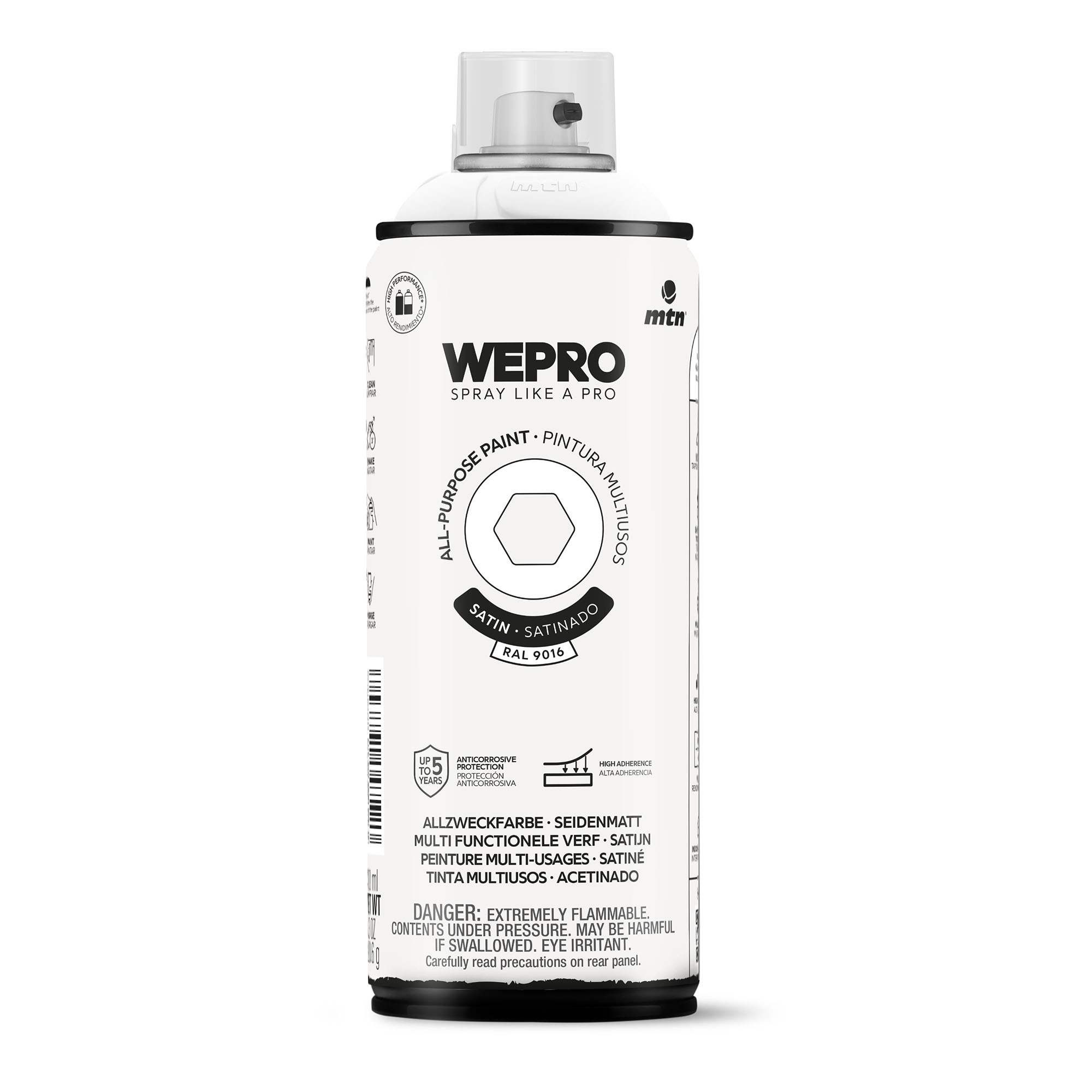 PINTURA SRAY MTN WEPRO WATER SATINADO 400 ML BLANCO IGLU